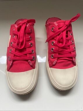 Balenciaga Paris mule snearkers red canvas sz 38